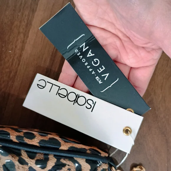 Leopard Print Mini Bag with Gold Chain - Picture 4 of 7